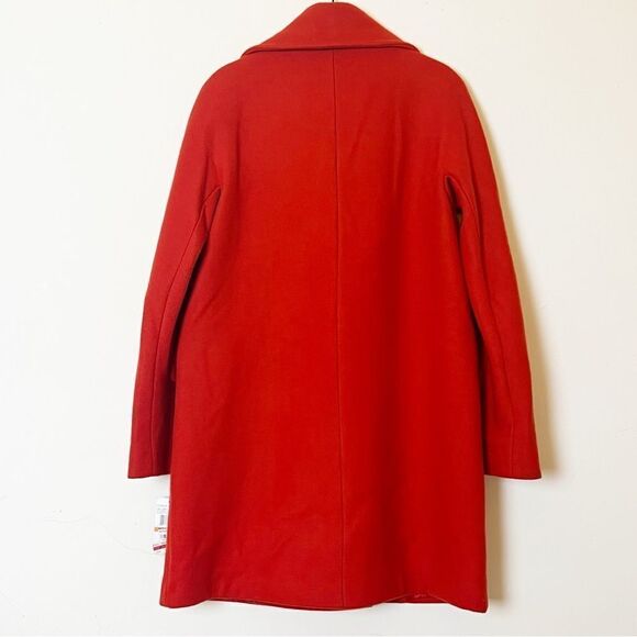 Vince Camuto Wool Blend Three Quarter Coat in Vermillion, Size Small - Picture 5 of 12
